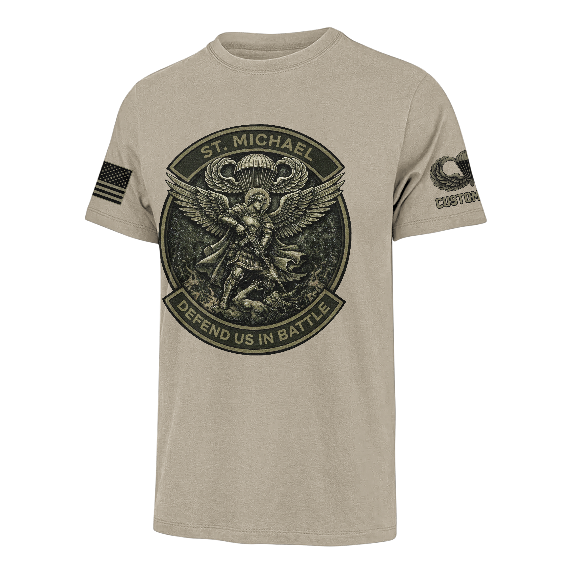 Personalizable Airborne St Michael Patron Of The Paratrooper Classic T-shirt
