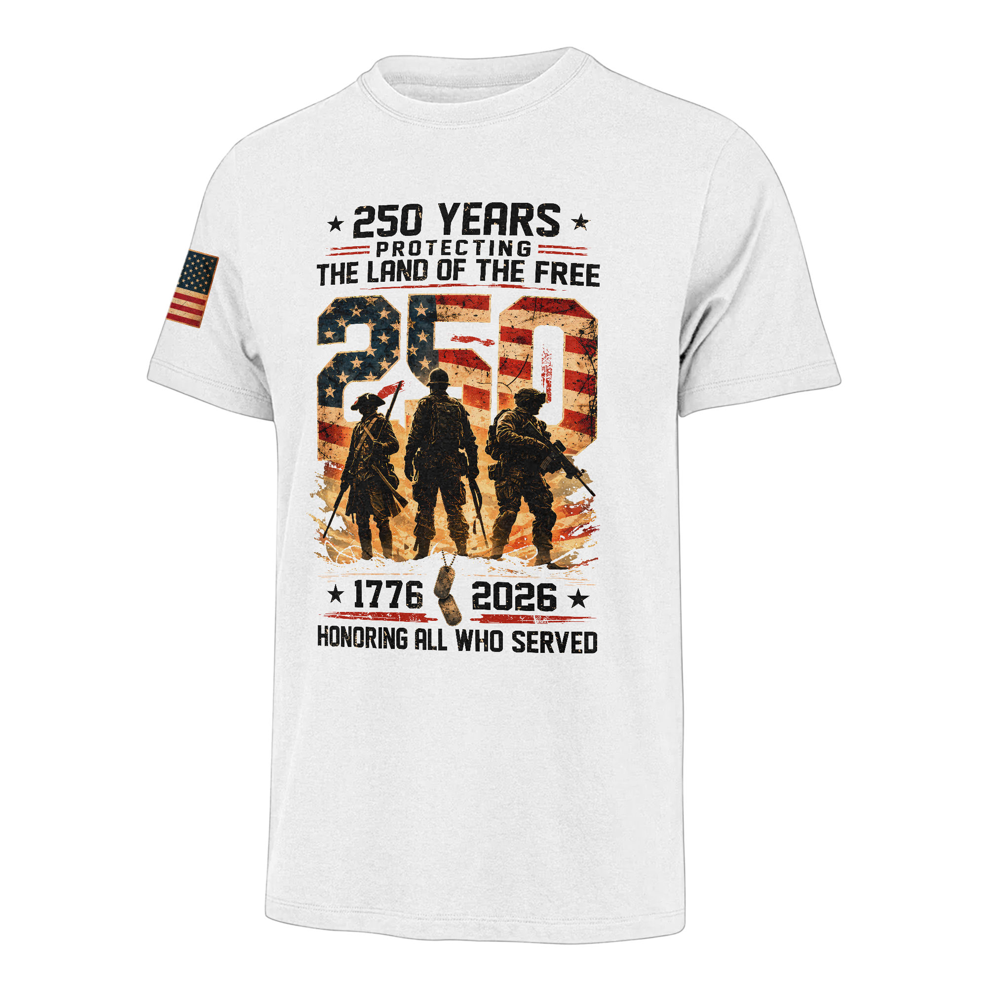 America 250 Years Honoring All Who Served Classic T-shirt