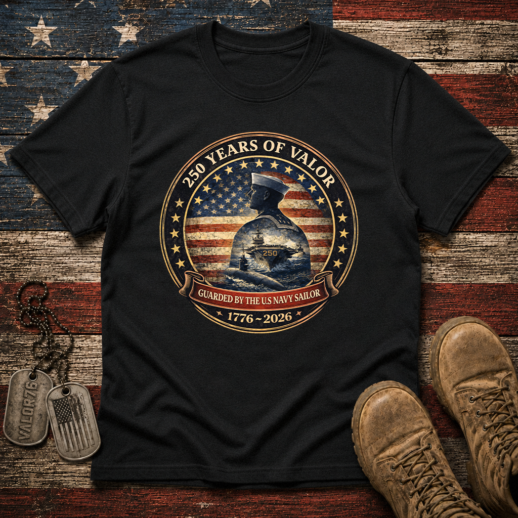 America 250 Years Navy Guarded By The Navy Sailor Classic Tee