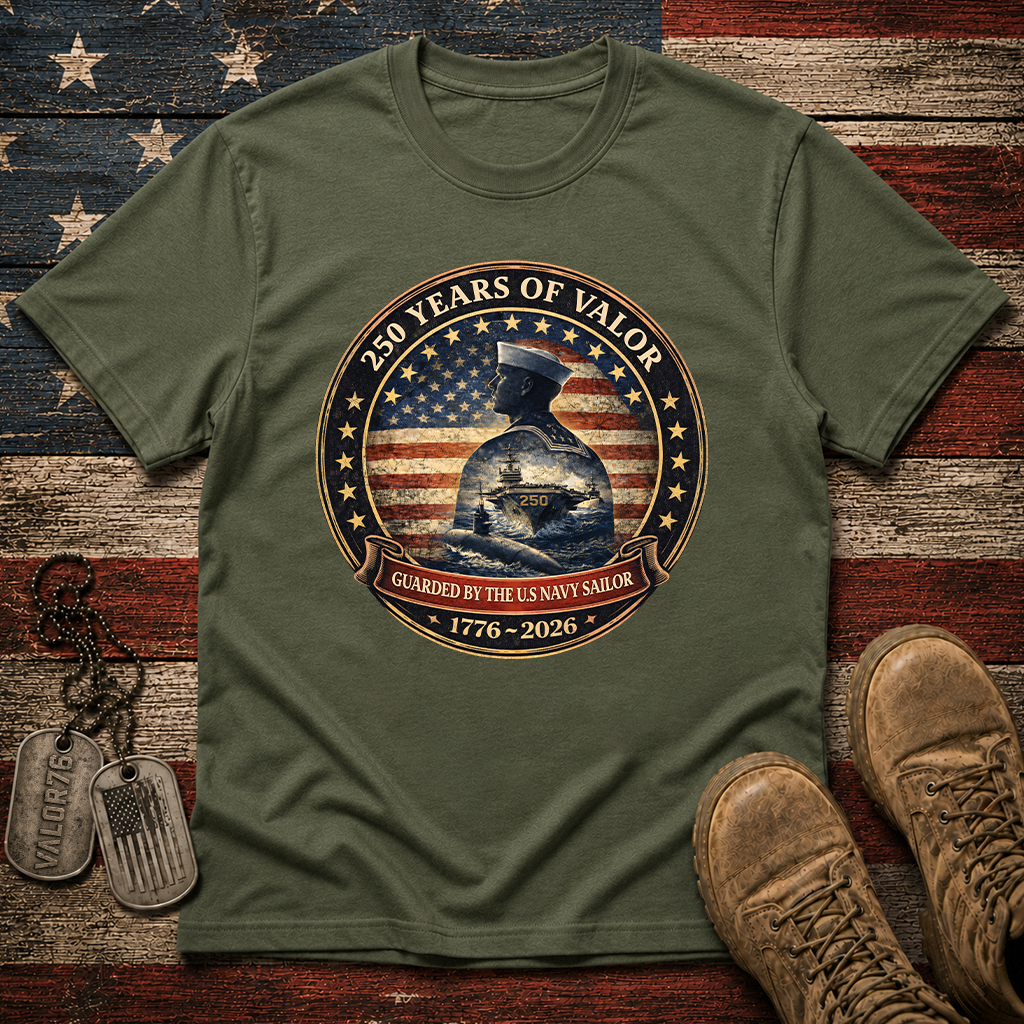 America 250 Years Navy Guarded By The Navy Sailor Classic Tee