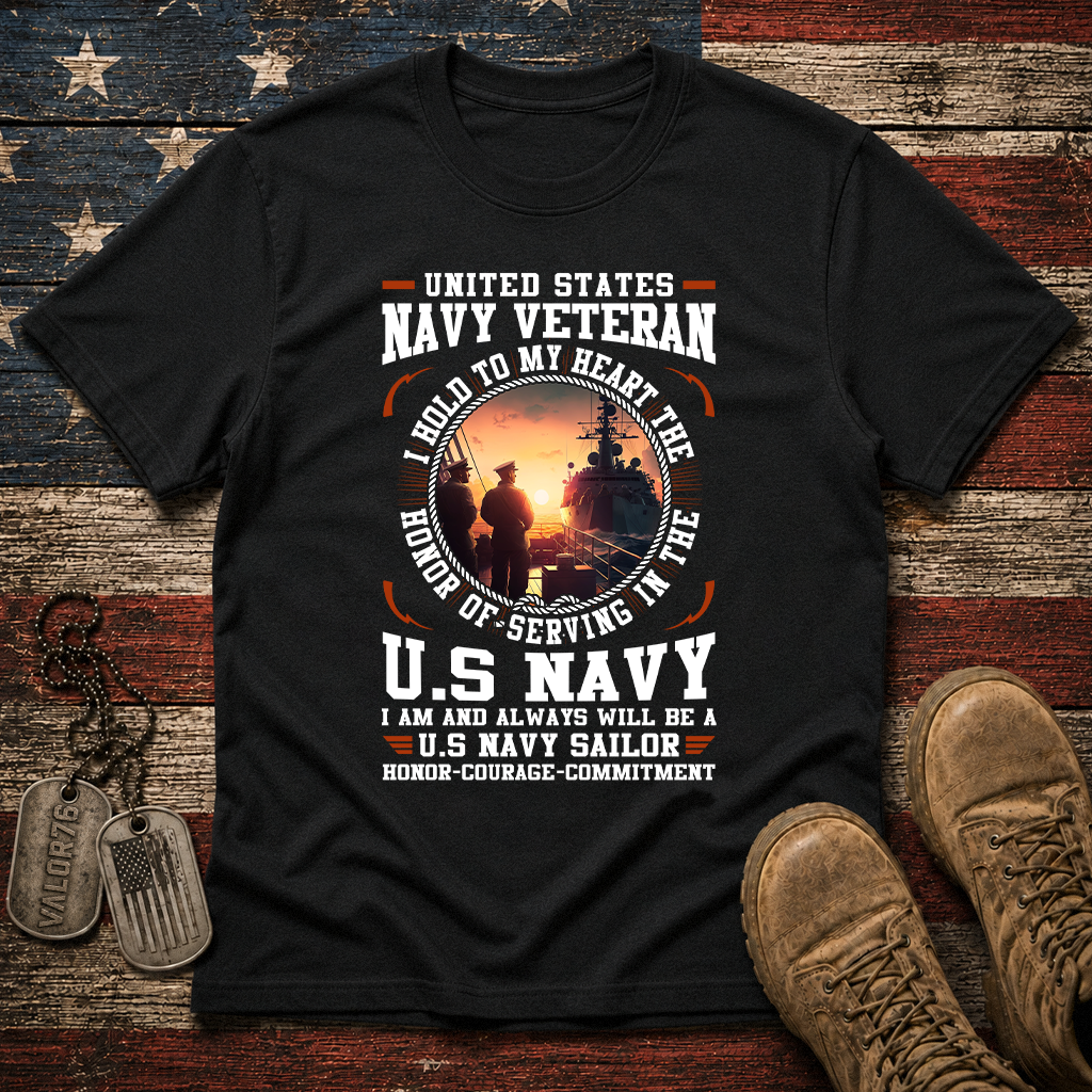 Navy Veteran Classic Tee