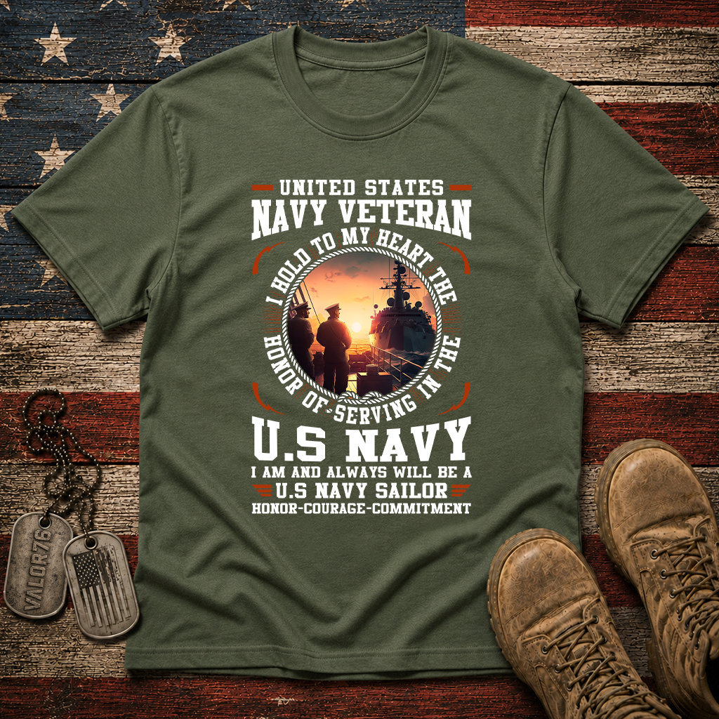 Navy Veteran Classic Tee