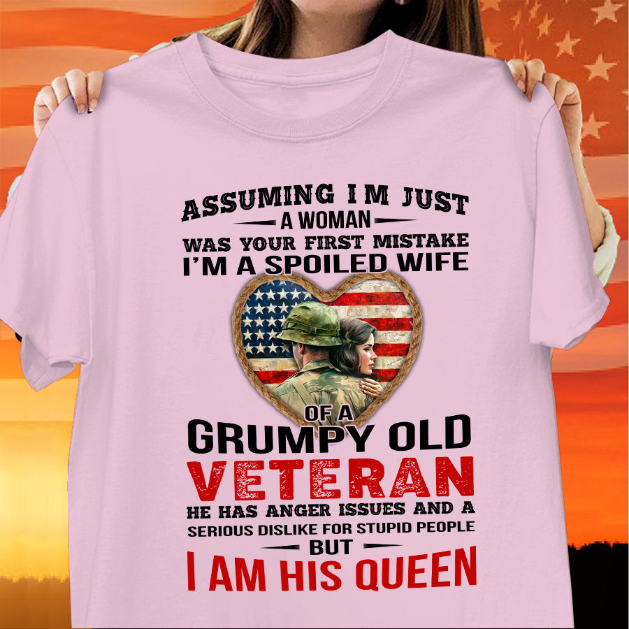 I Am A Spoiled Wife Of Grumpy Old Veteran Classic T-Shirt