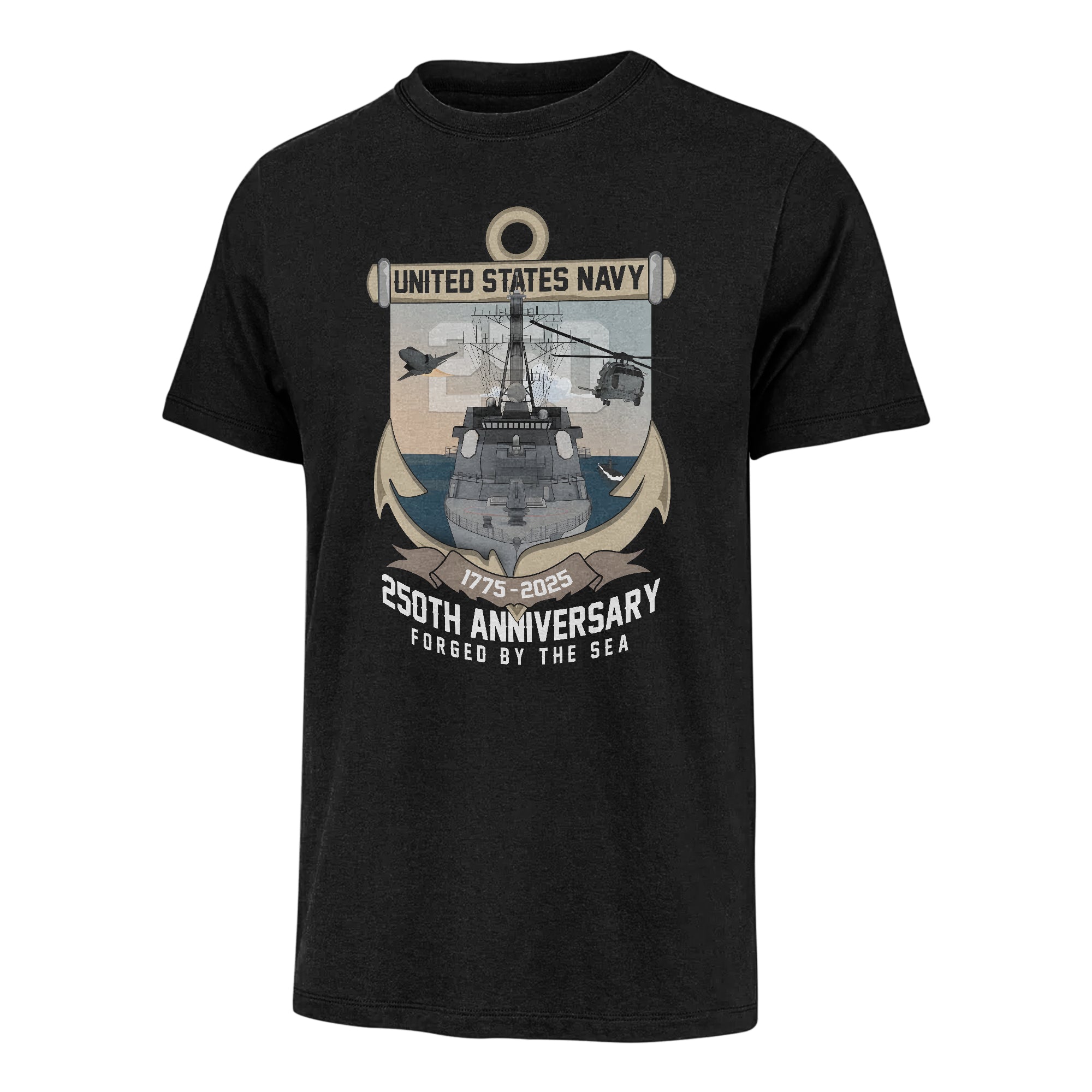 Navy 250th Anniversary Classic T-shirt