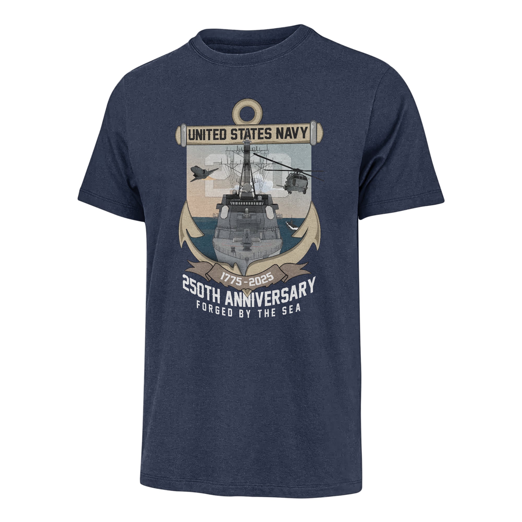 Navy 250th Anniversary Classic T-shirt