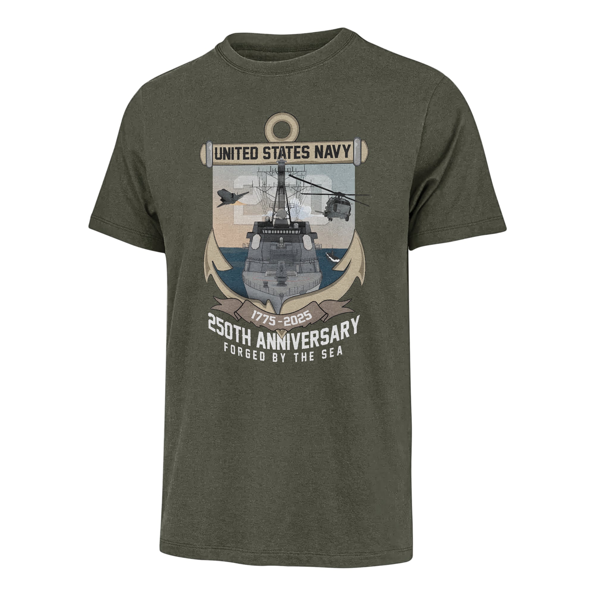 Navy 250th Anniversary Classic T-shirt