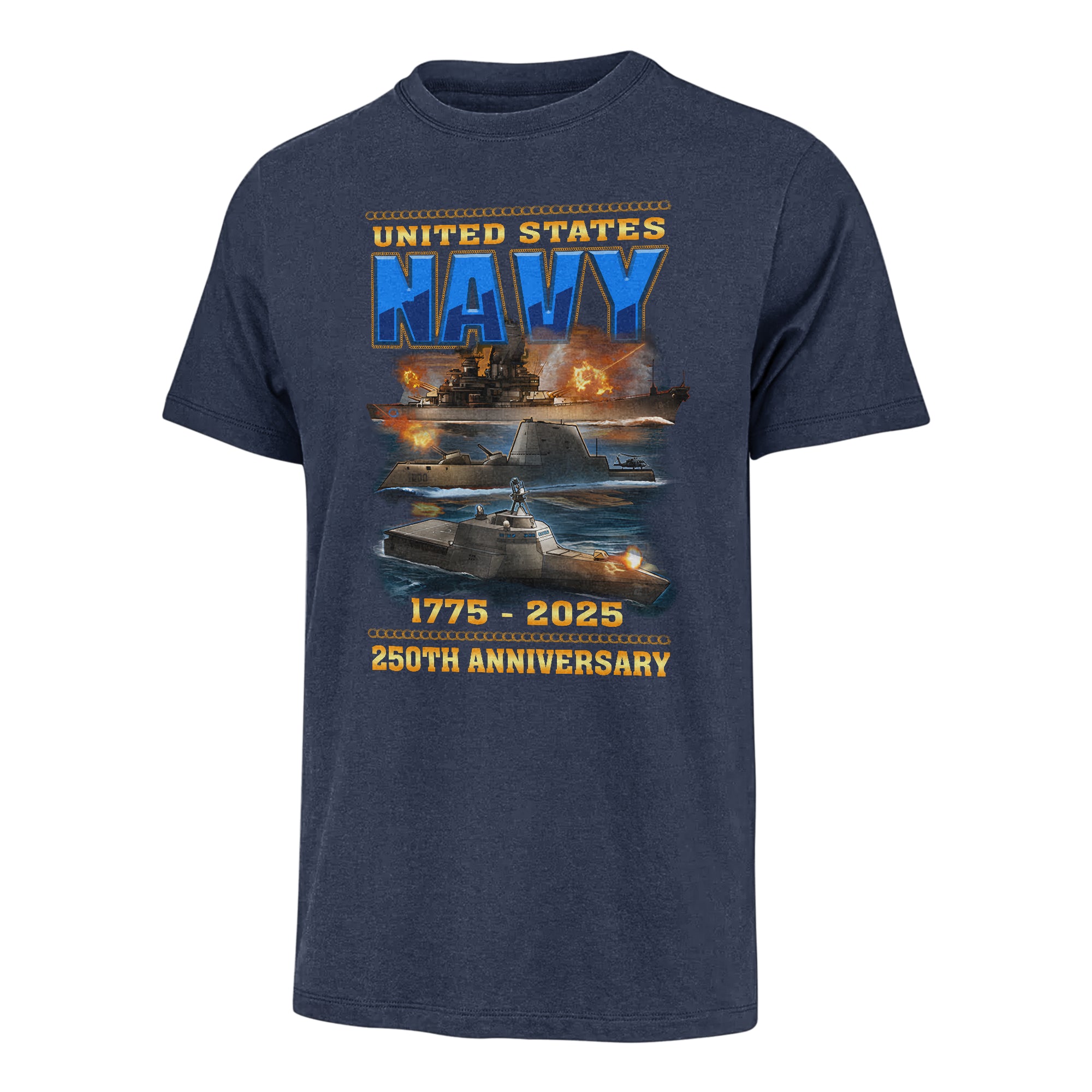Navy 250th Anniversary Classic T-shirt