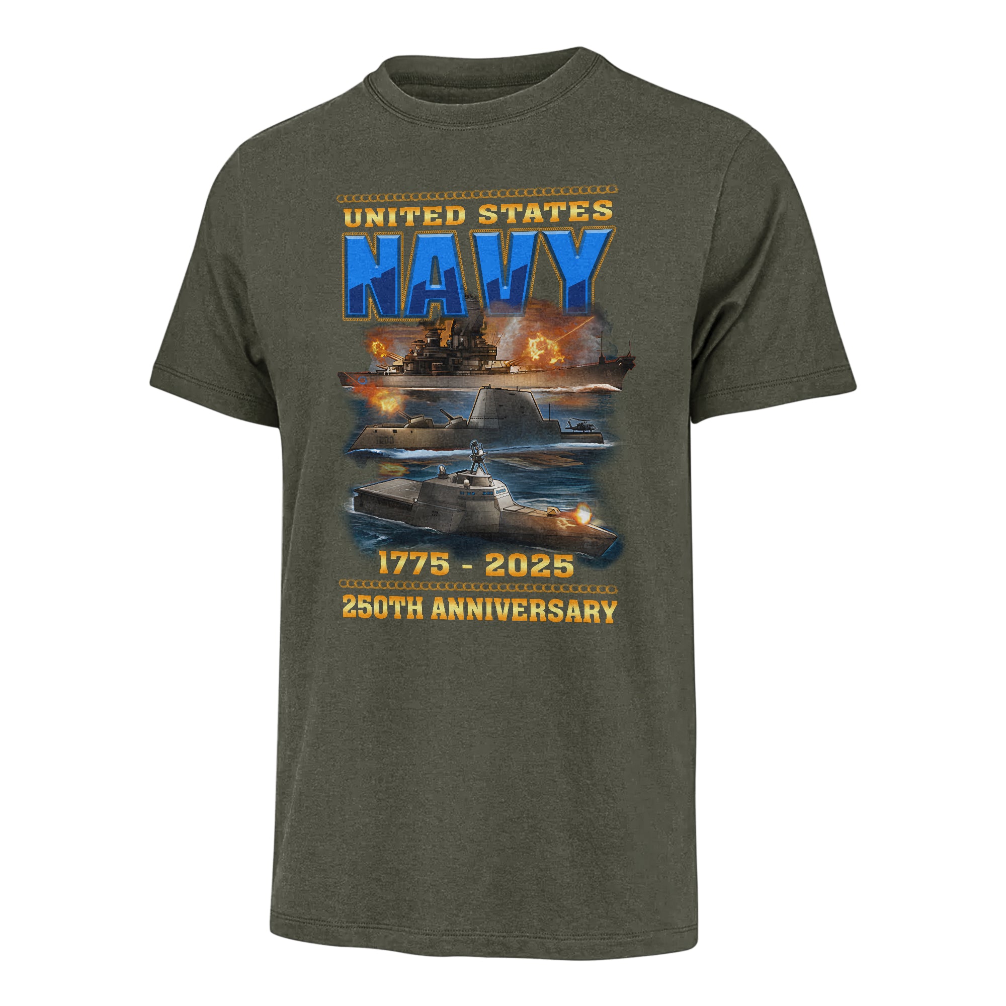 Navy 250th Anniversary Classic T-shirt