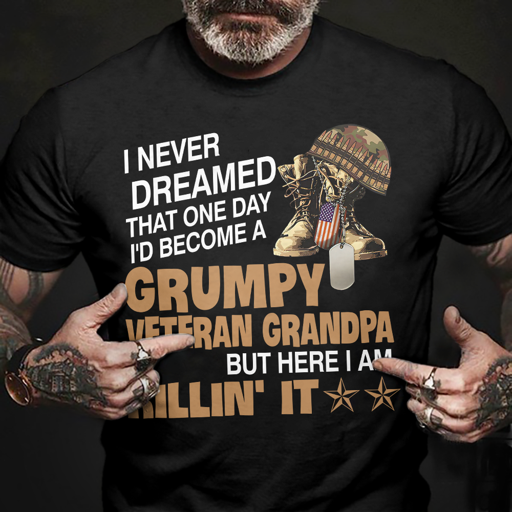 Grumpy Veteran Grandpa Classic T-Shirt