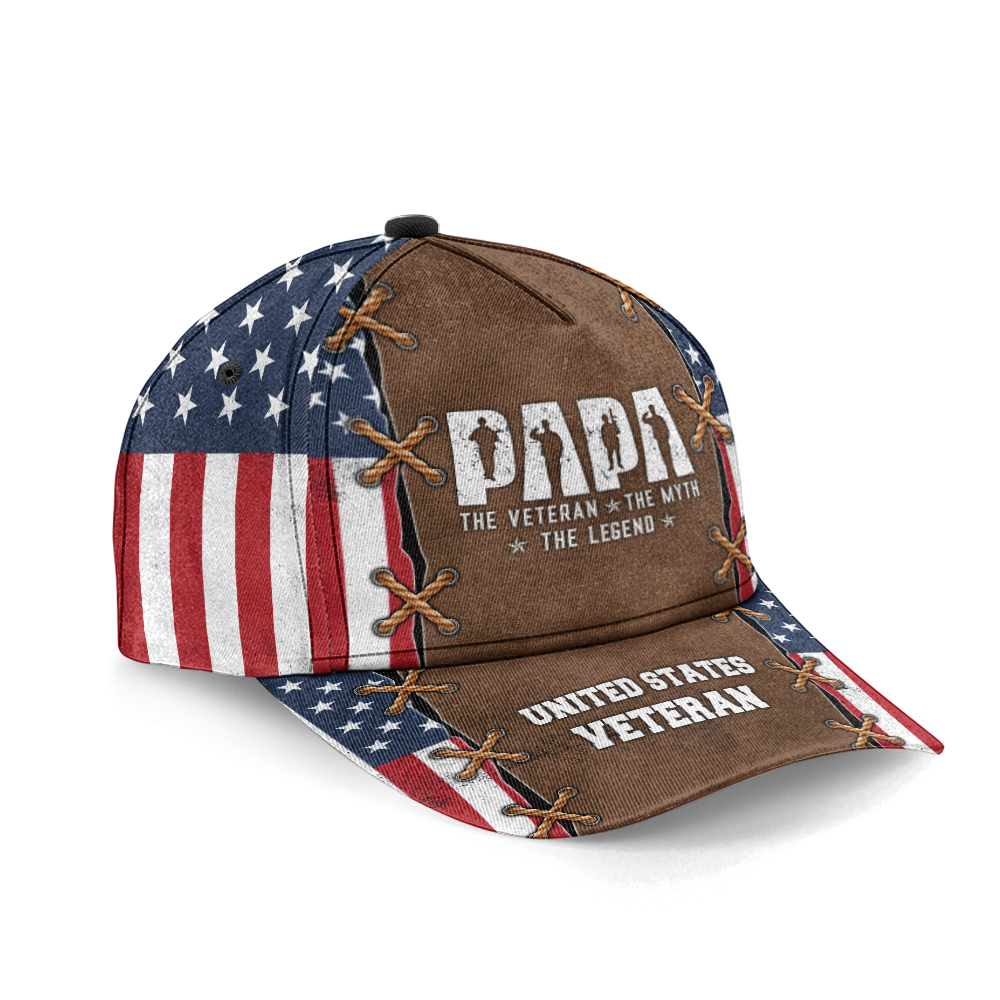 Papa The Veteran The Myth The Legend Classic Cap