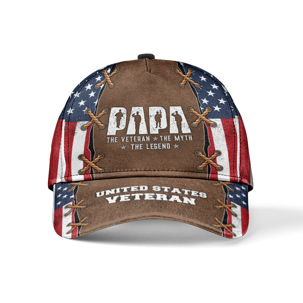 Papa The Veteran The Myth The Legend Classic Cap