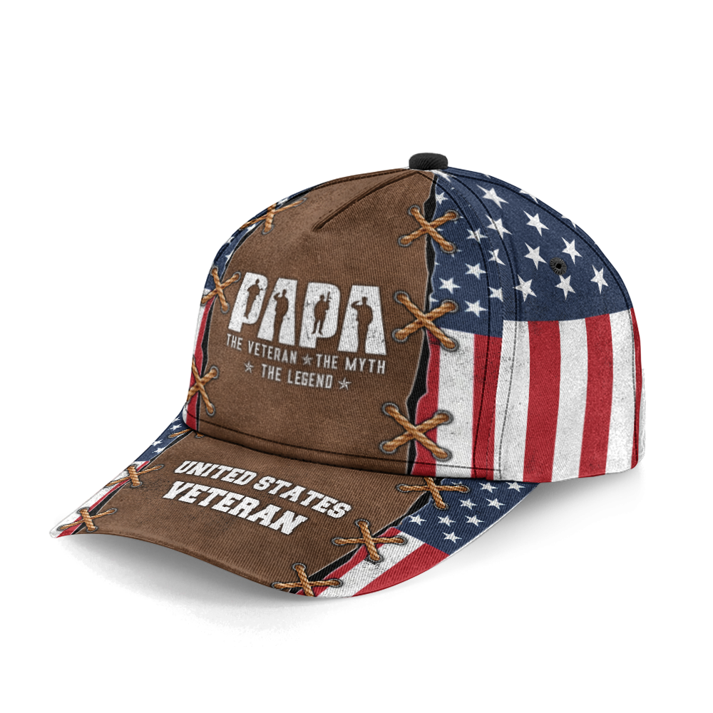 Papa The Veteran The Myth The Legend Classic Cap