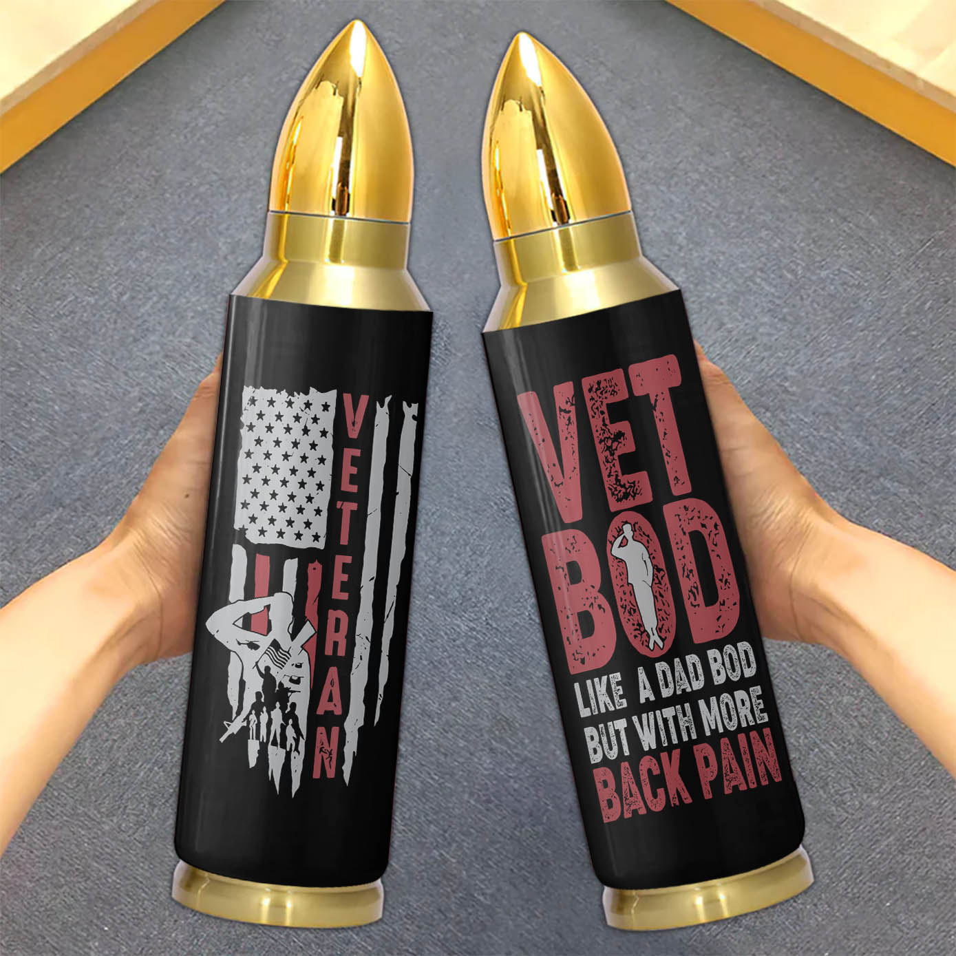 Vet Bod Like A Dad Bod  Bullet Tumbler