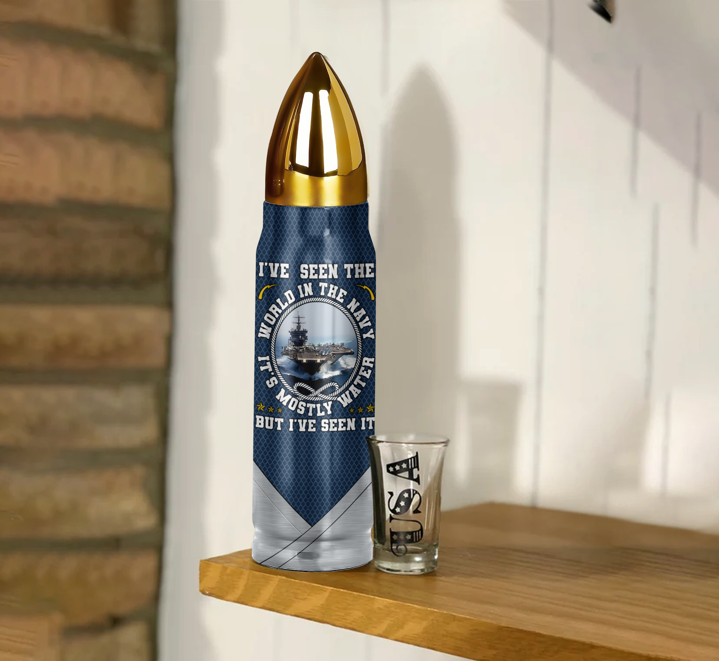 I Have Seen The World In The Navy Bullet Tumbler