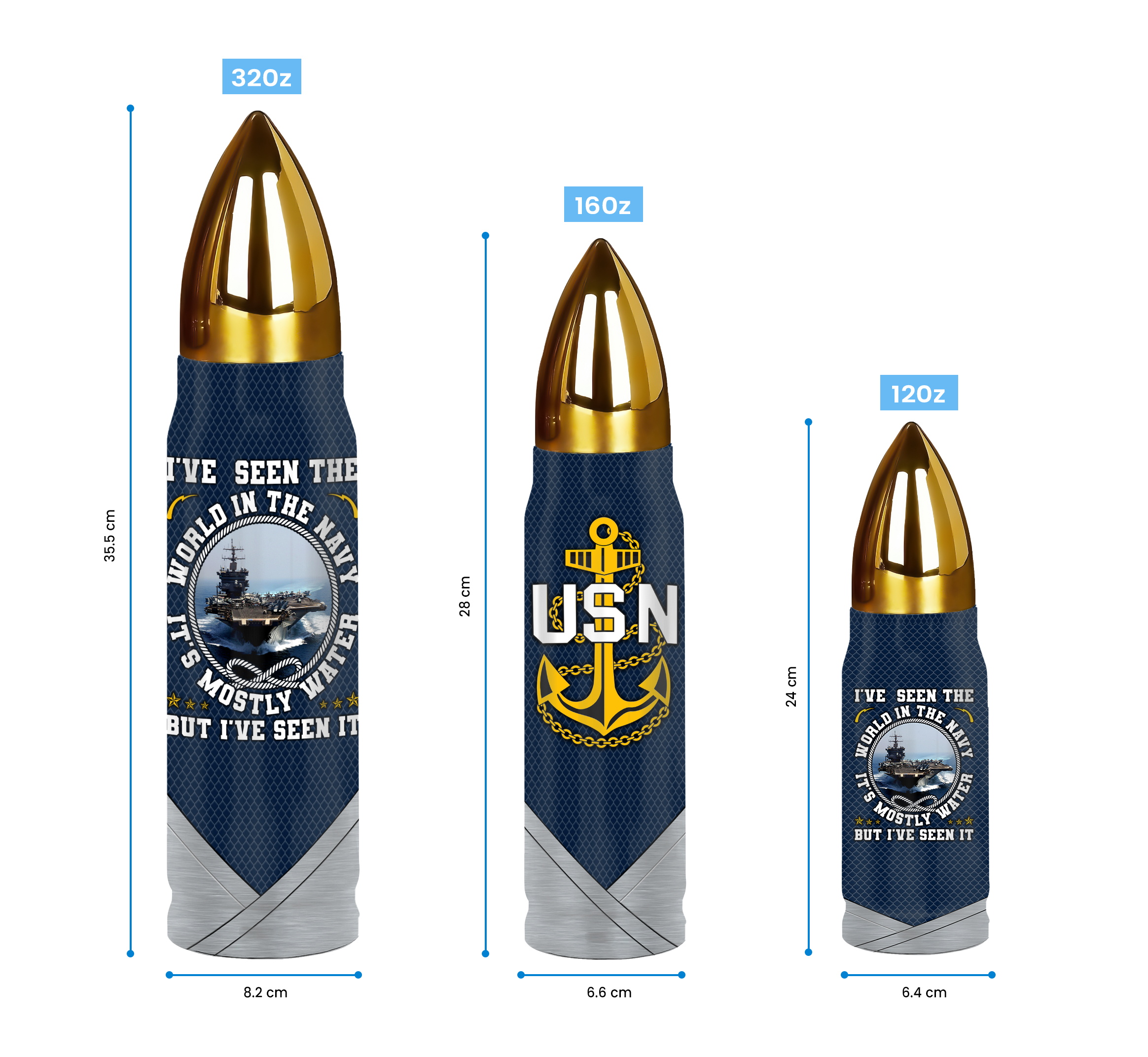 I Have Seen The World In The Navy Bullet Tumbler