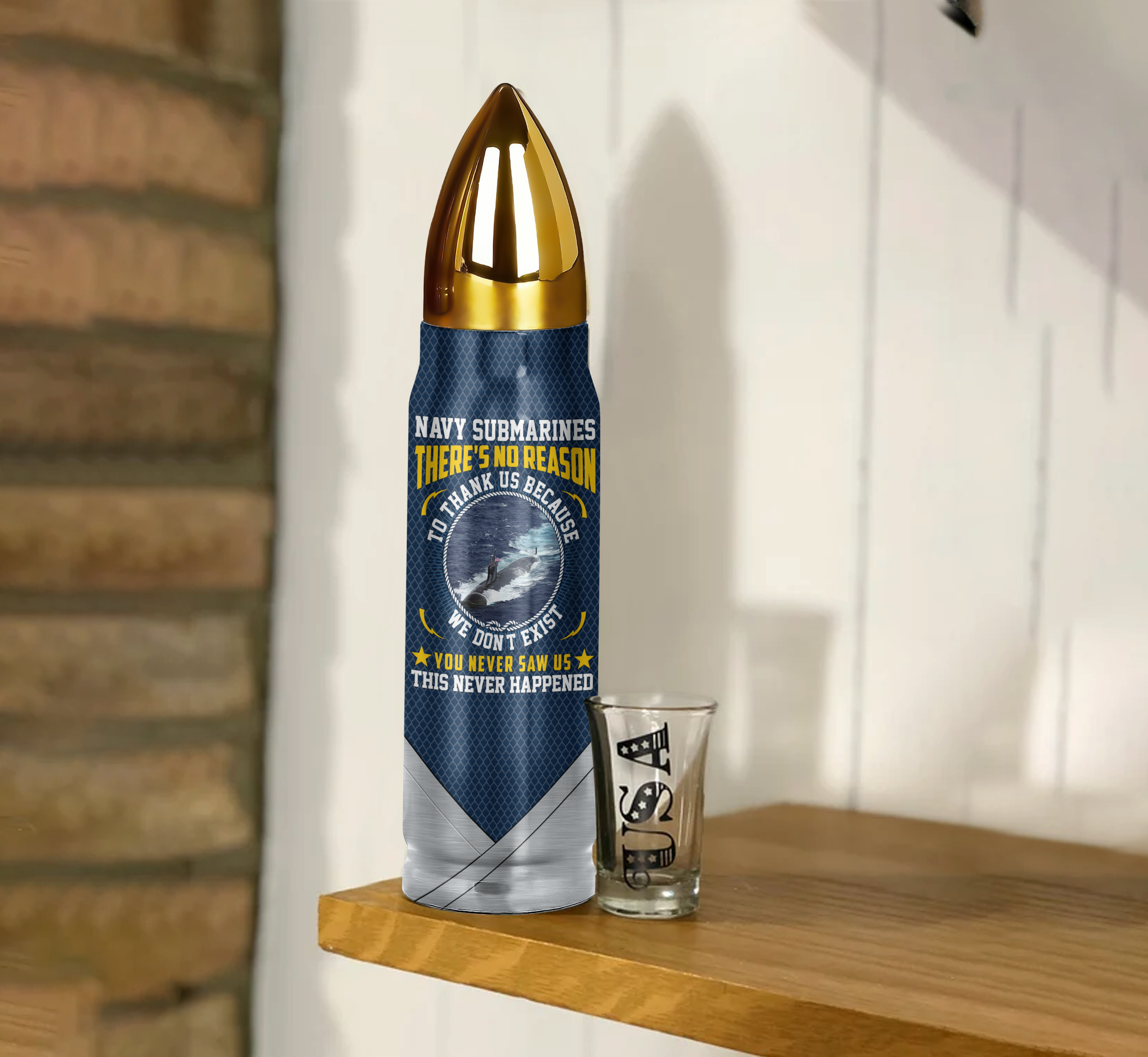 Navy Submarines There's No Reason To Thank Us Bullet Tumbler