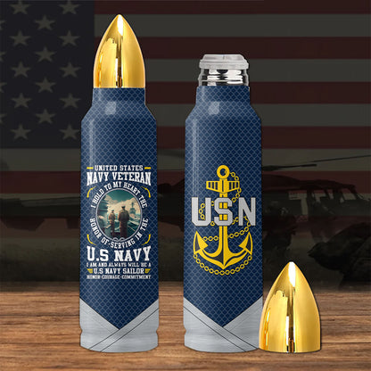 Honor Of Serving In The Navy Bullet Tumbler