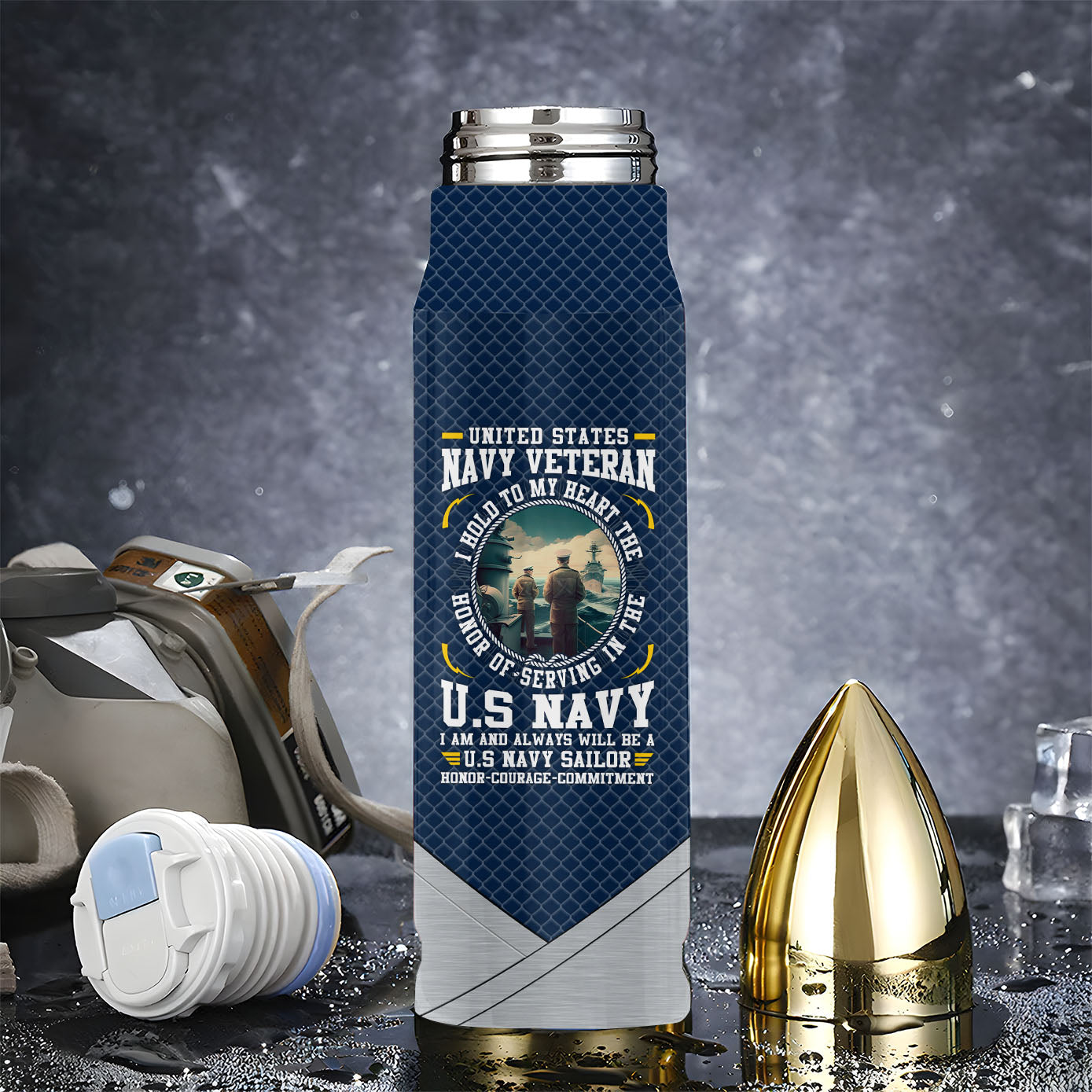 Honor Of Serving In The Navy Bullet Tumbler