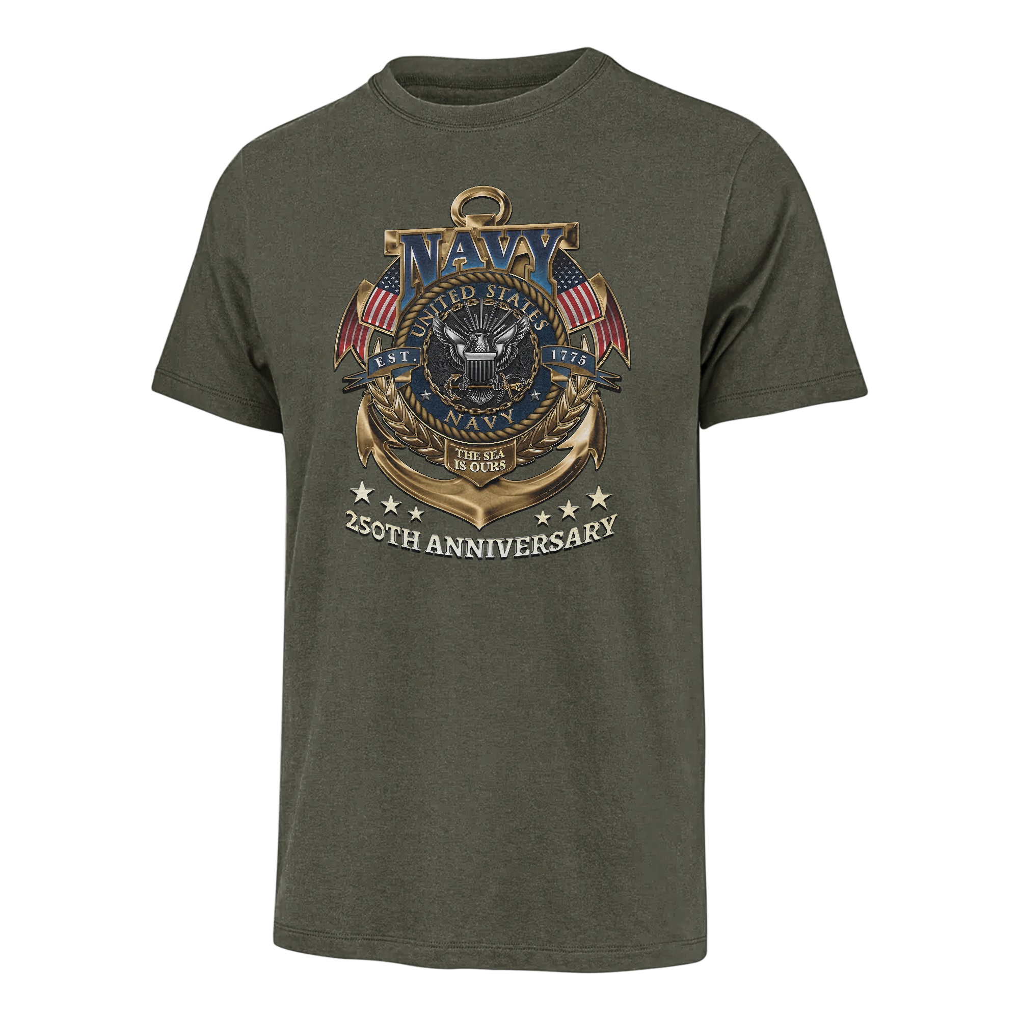 Navy 250th Anniversary Classic T-shirt