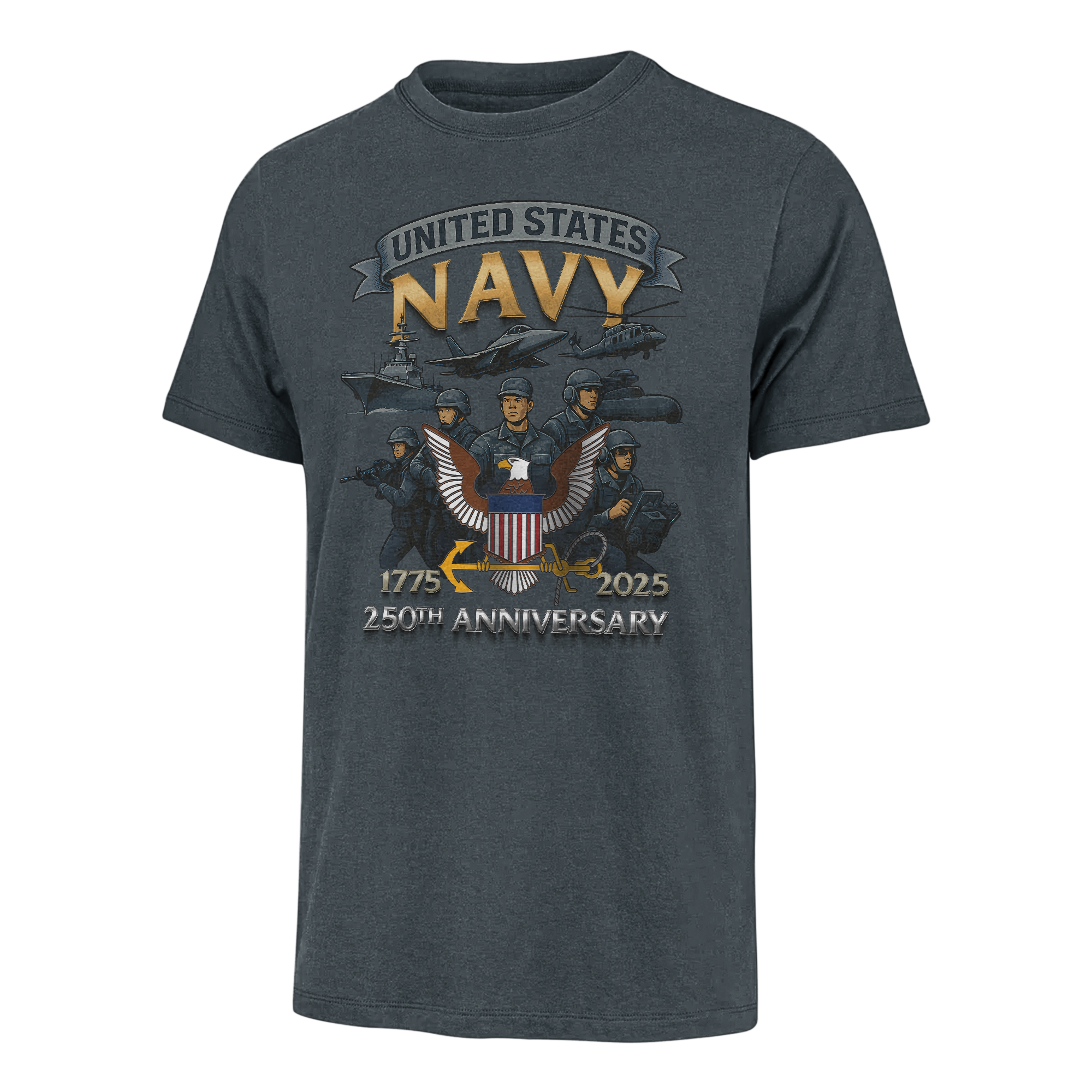 Navy 250th Anniversary Classic T-shirt