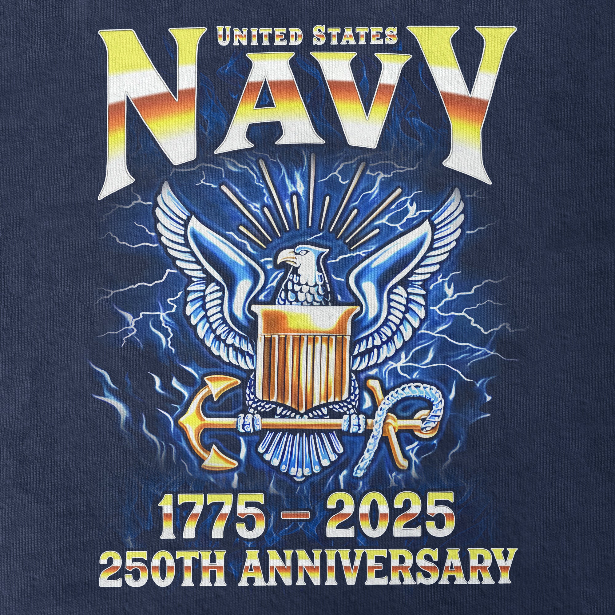 Navy 250th Anniversary Classic T-shirt