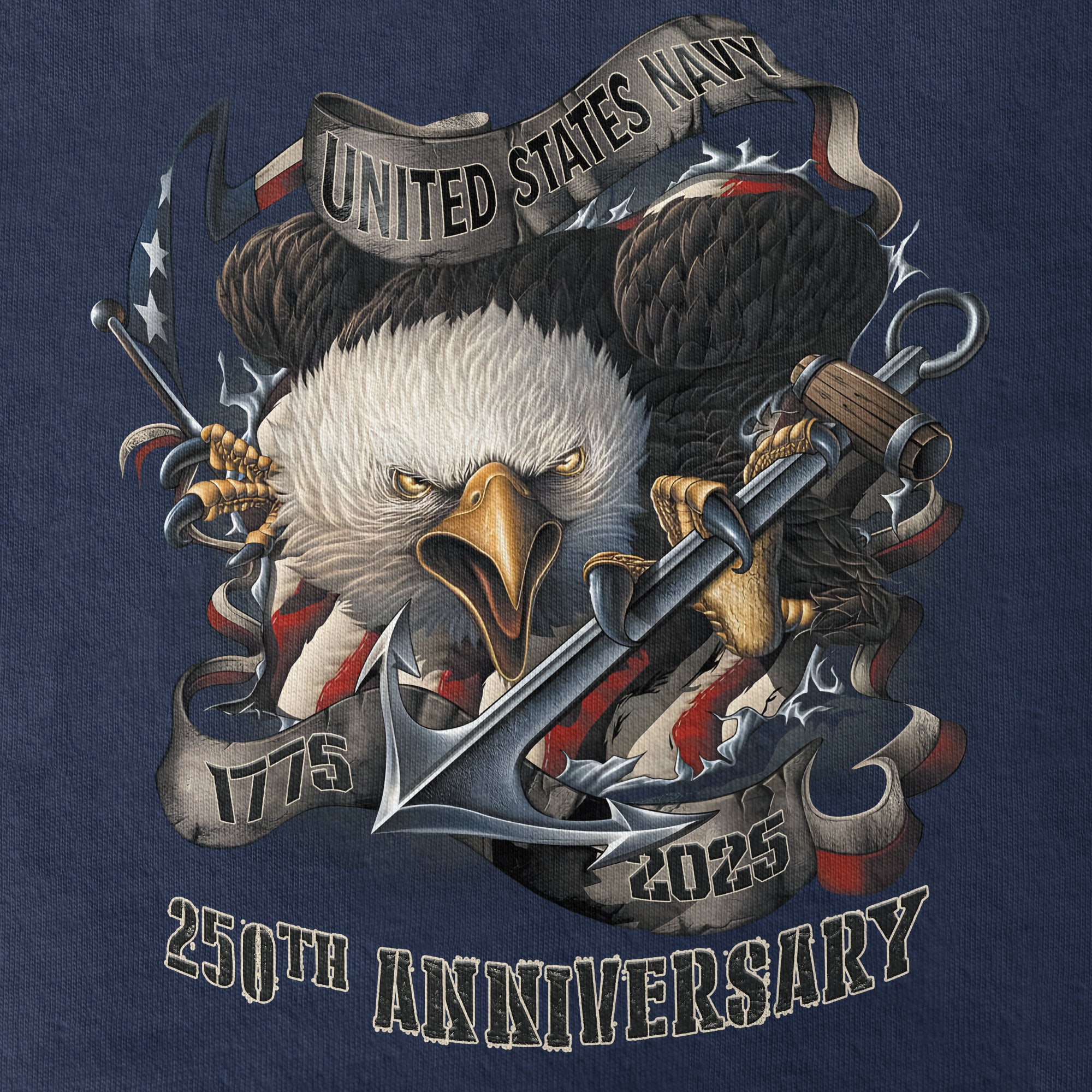 Navy 250th Anniversary Classic T-shirt