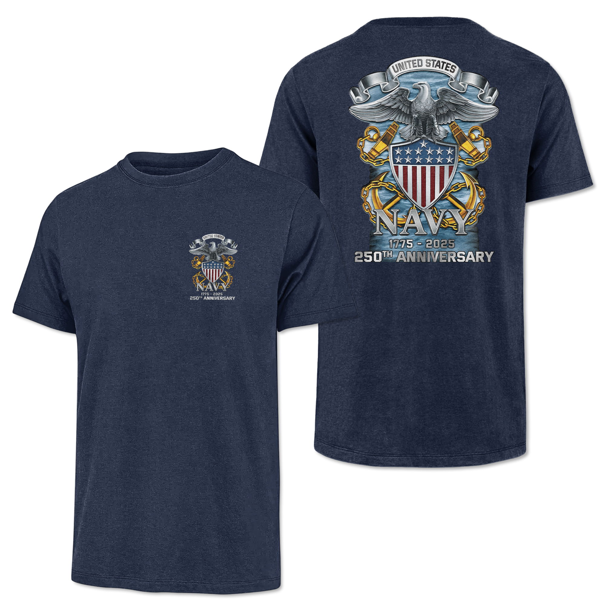 Navy 250th Anniversary Classic Tee