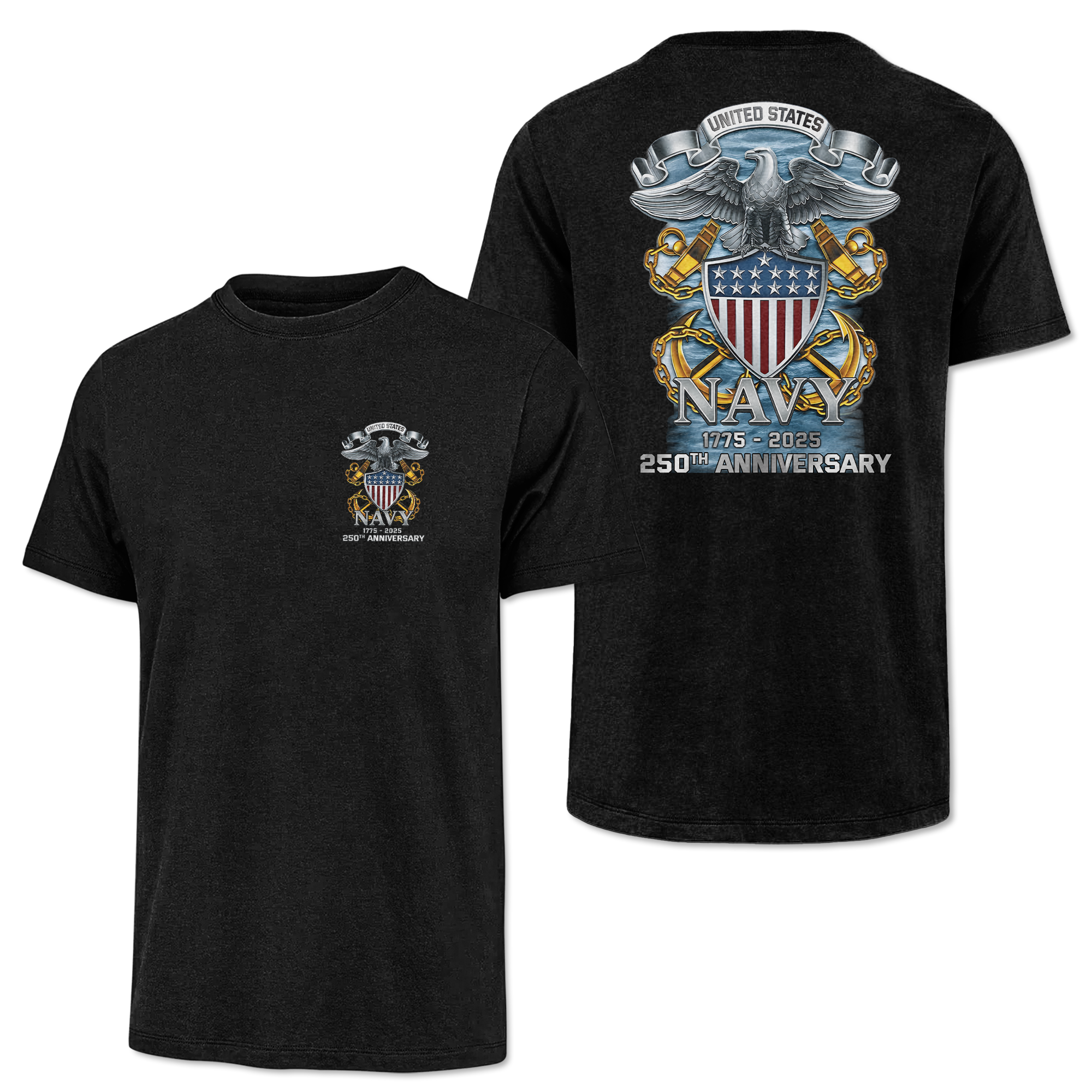 Navy 250th Anniversary Classic Tee