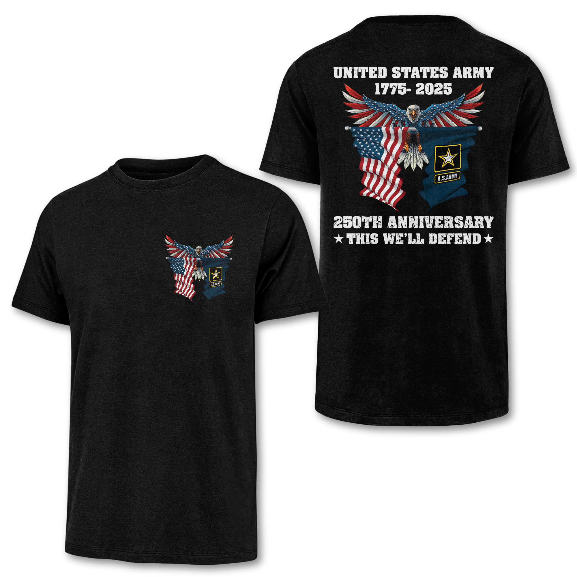 Army 250th Anniversary Double Side Classic T-shirt
