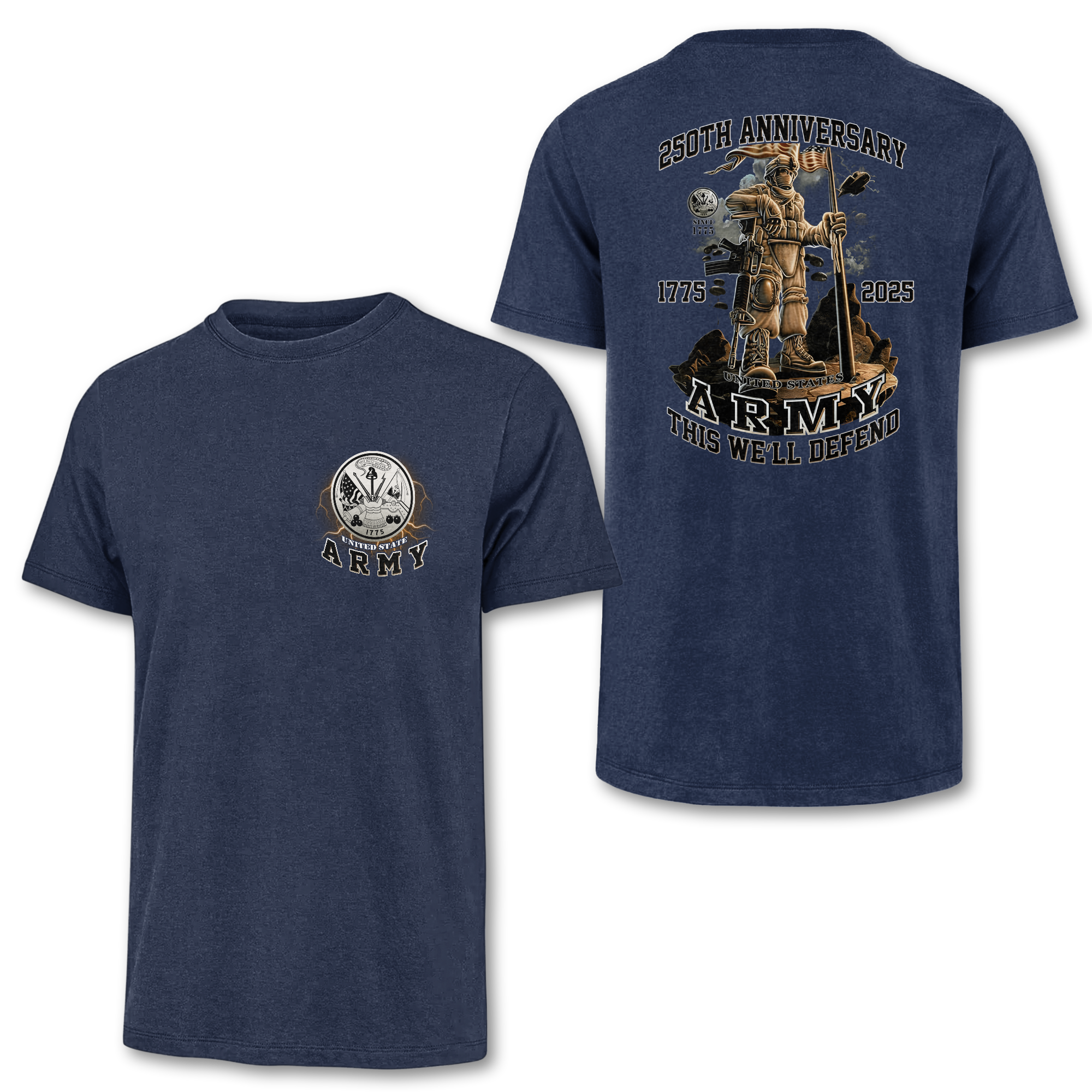 Army 250th Anniversary Double Sided Classic T-shirt