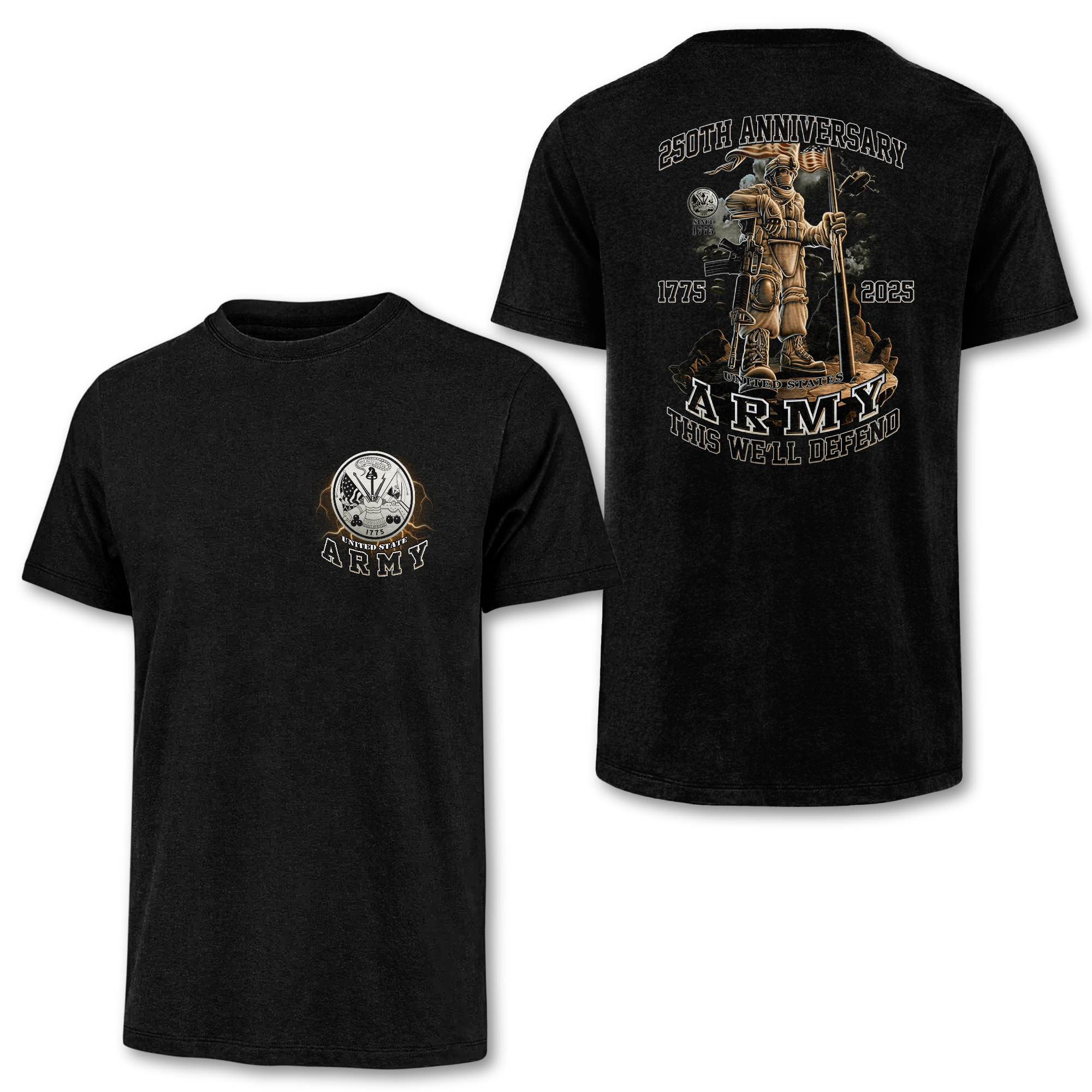 Army 250th Anniversary Double Side Classic T-shirt