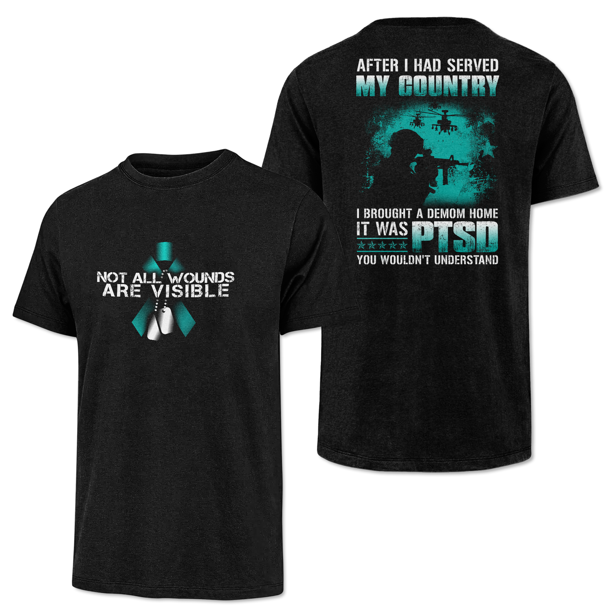 PTSD Not All Wounds Are Visible Classic Tee