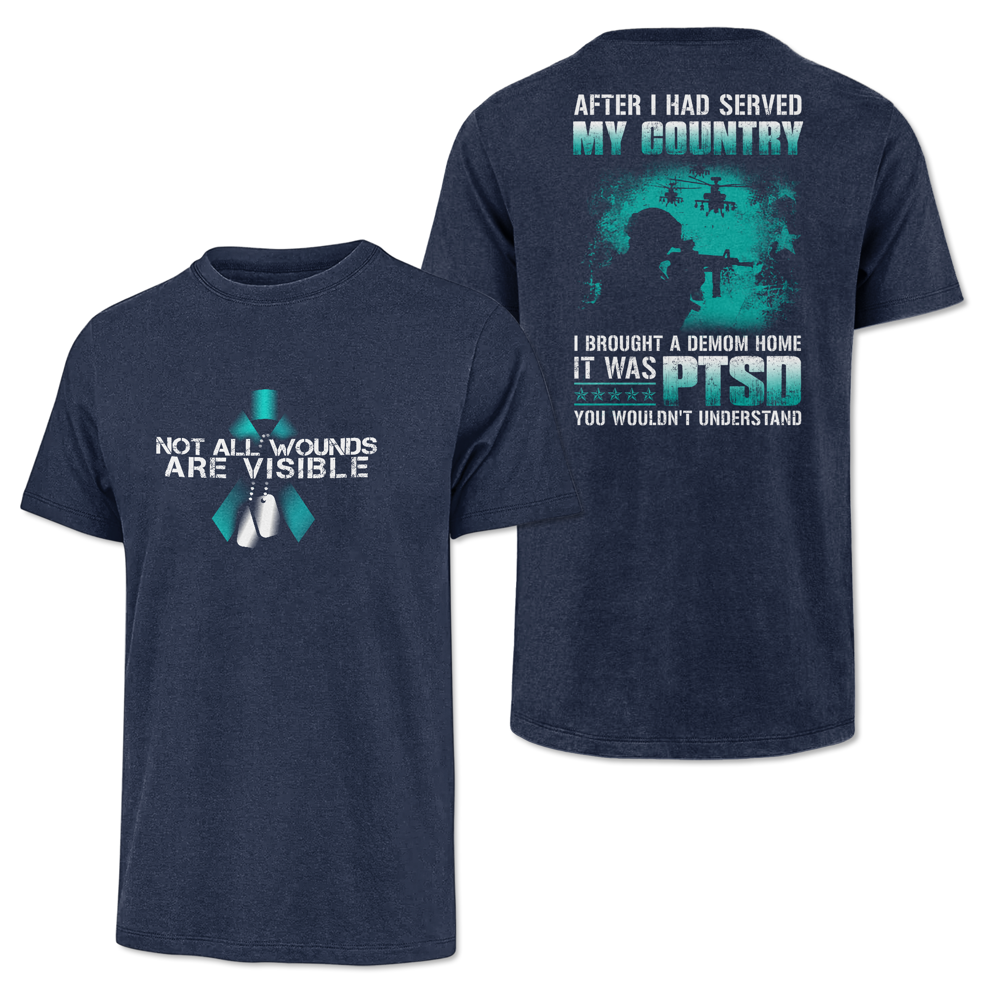 PTSD Not All Wounds Are Visible Classic Tee
