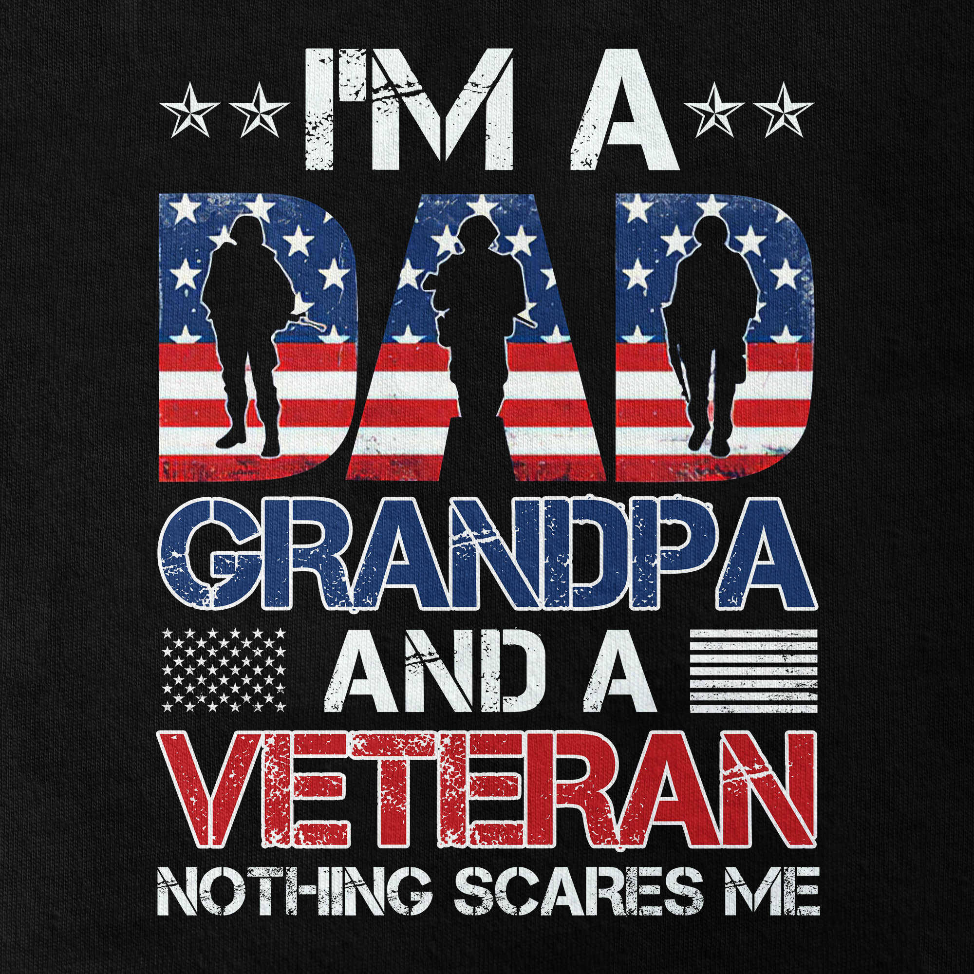 I'm A Dad Grandpa And Veteran Nothings Scares Me Classic T-Shirt