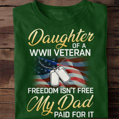 Daughter Of A WWII Veteran - Veteran's Daughter Classic T-Shirt