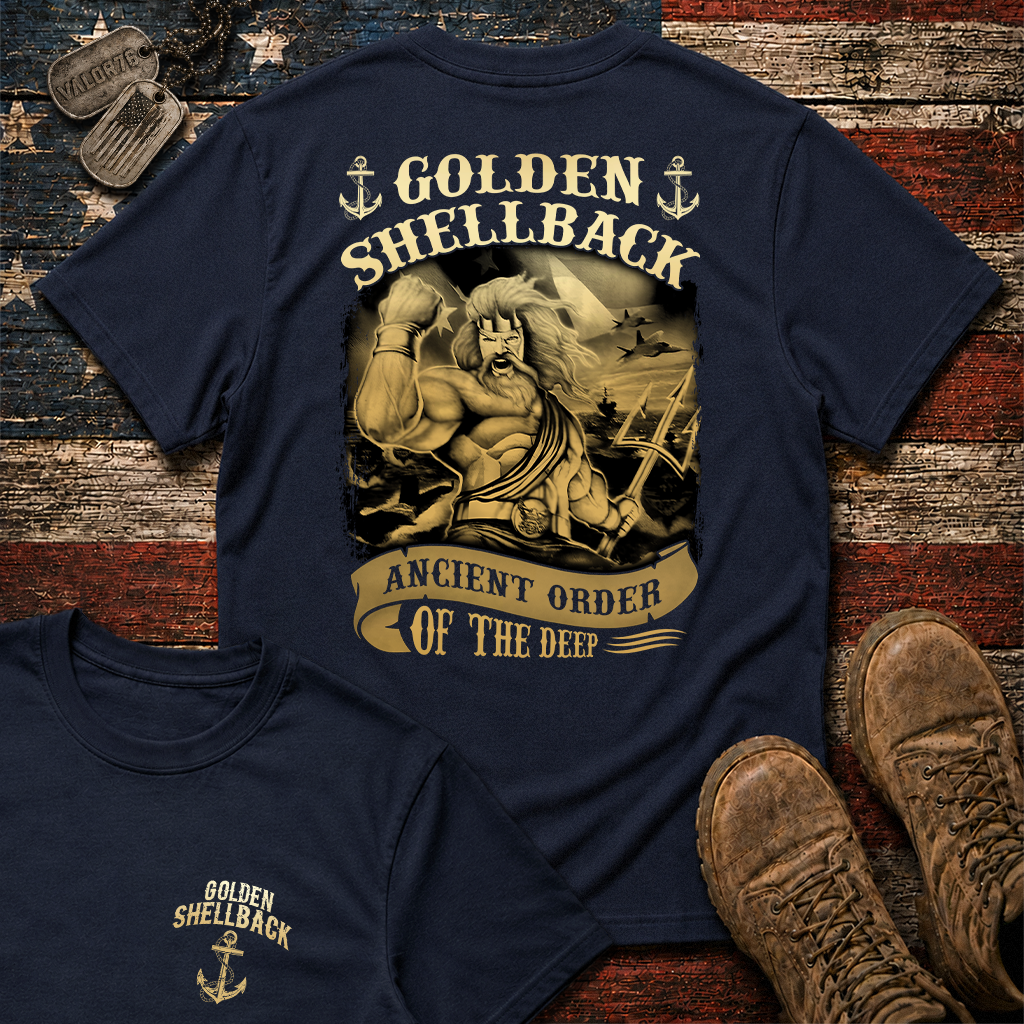 Golden Shellback Ancient Order Of The Deep Classic Tee