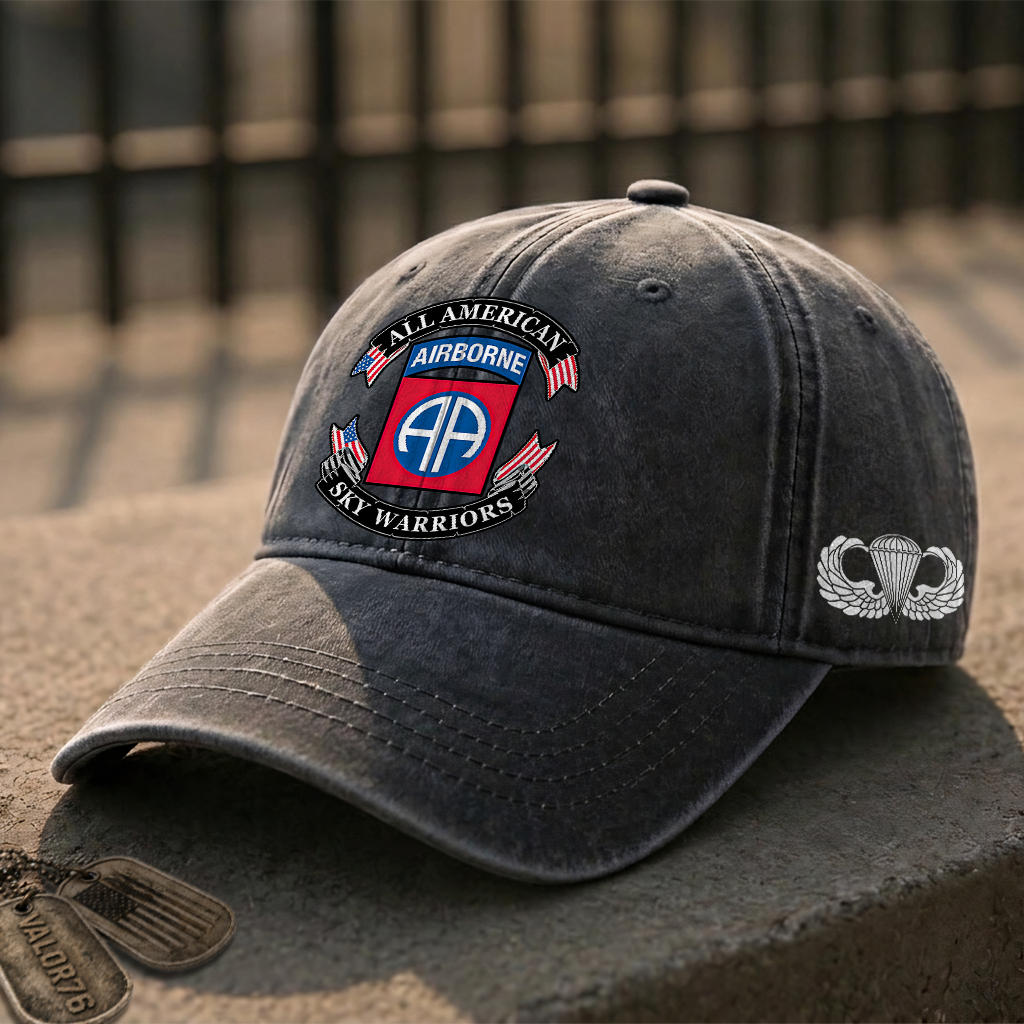 82nd Airborne Sky Warriors Washed Cap