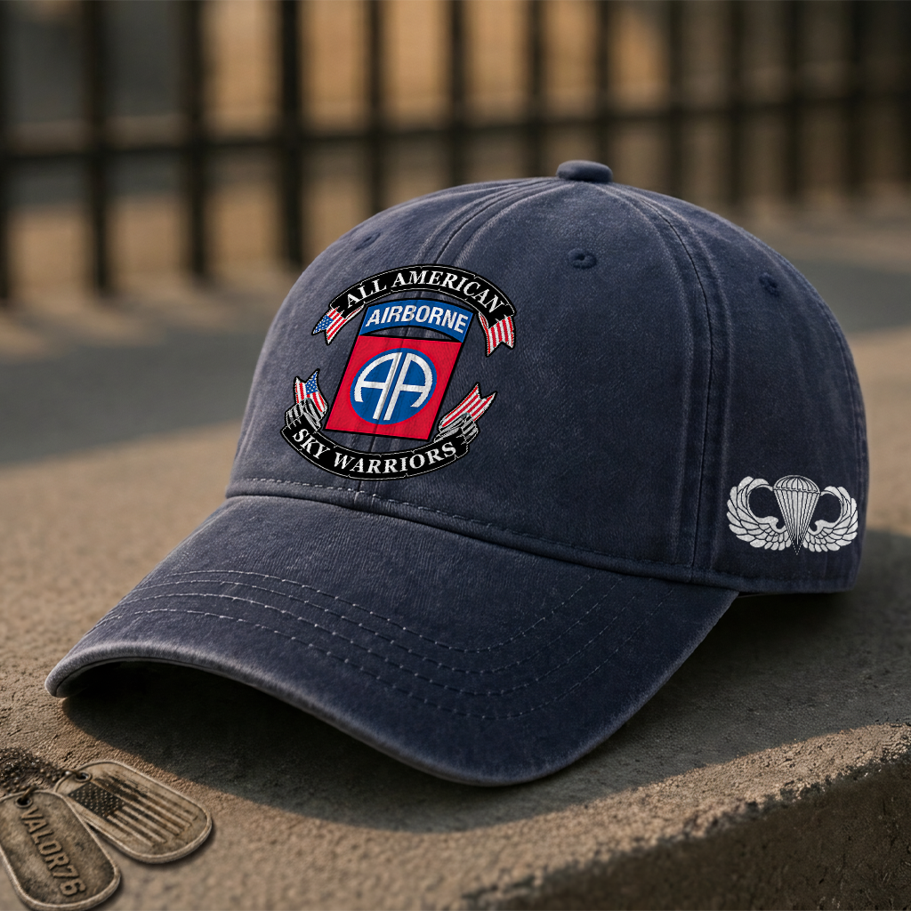 82nd Airborne Sky Warriors Washed Cap