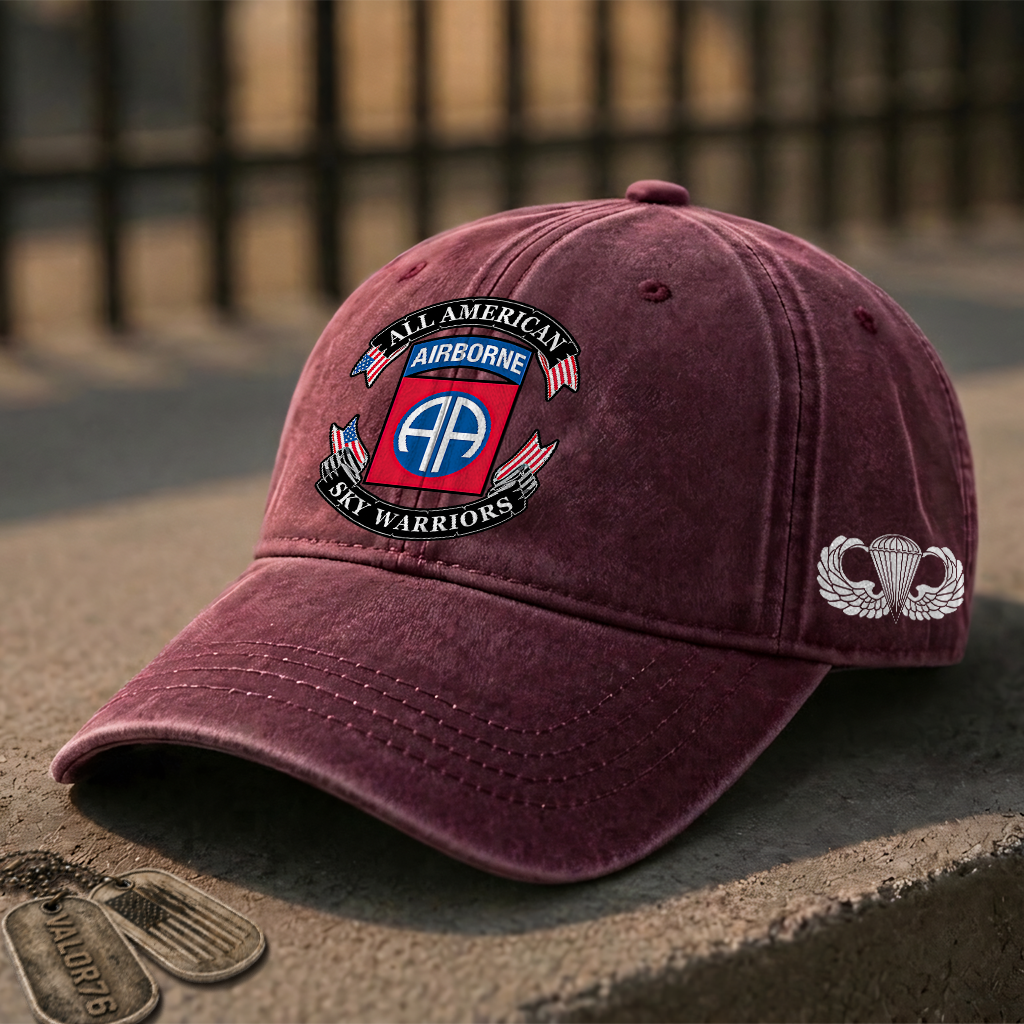 82nd Airborne Sky Warriors Washed Cap