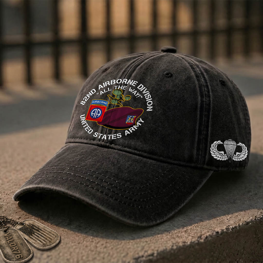 82nd Airborne All The Way Washed Cap
