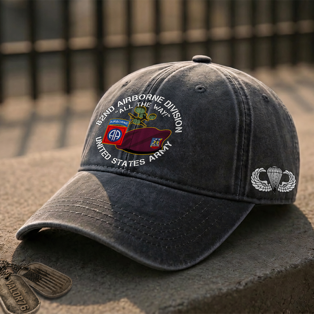 82nd Airborne All The Way Washed Cap