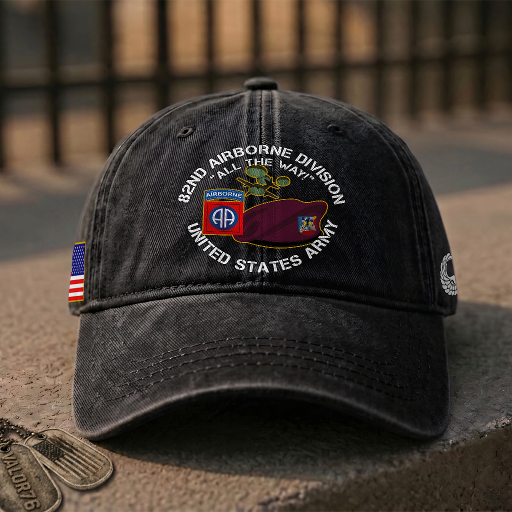 82nd Airborne All The Way Washed Cap