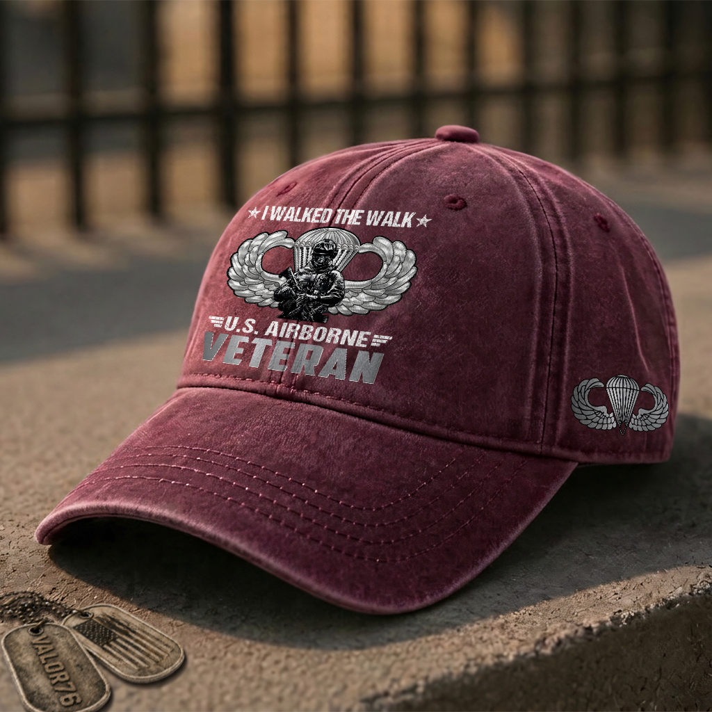 Airborne I Walked The Walk Washed Cap
