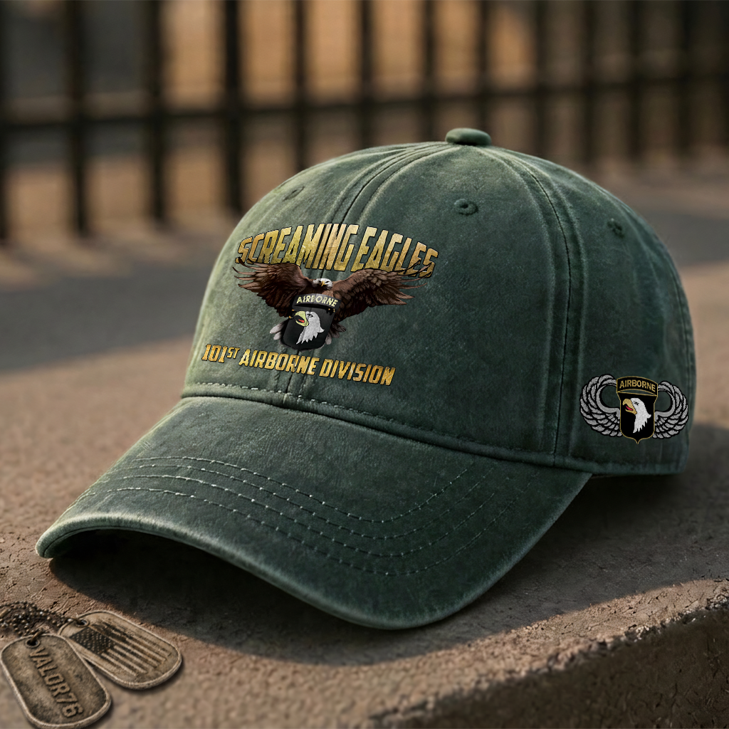 Airborne Screaming Eagles Washed Cap