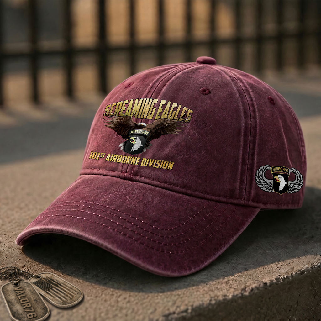Airborne Screaming Eagles Washed Cap