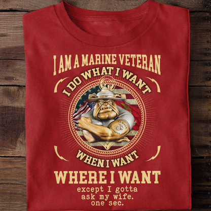 I Am A Marine Veteran Classic T-Shirt