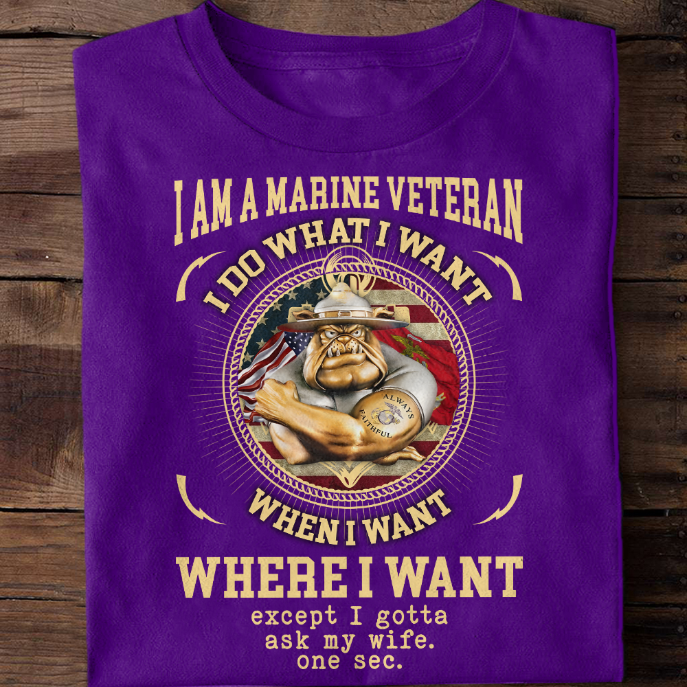 I Am A Marine Veteran Classic T-Shirt