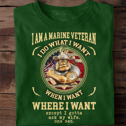 I Am A Marine Veteran Classic T-Shirt