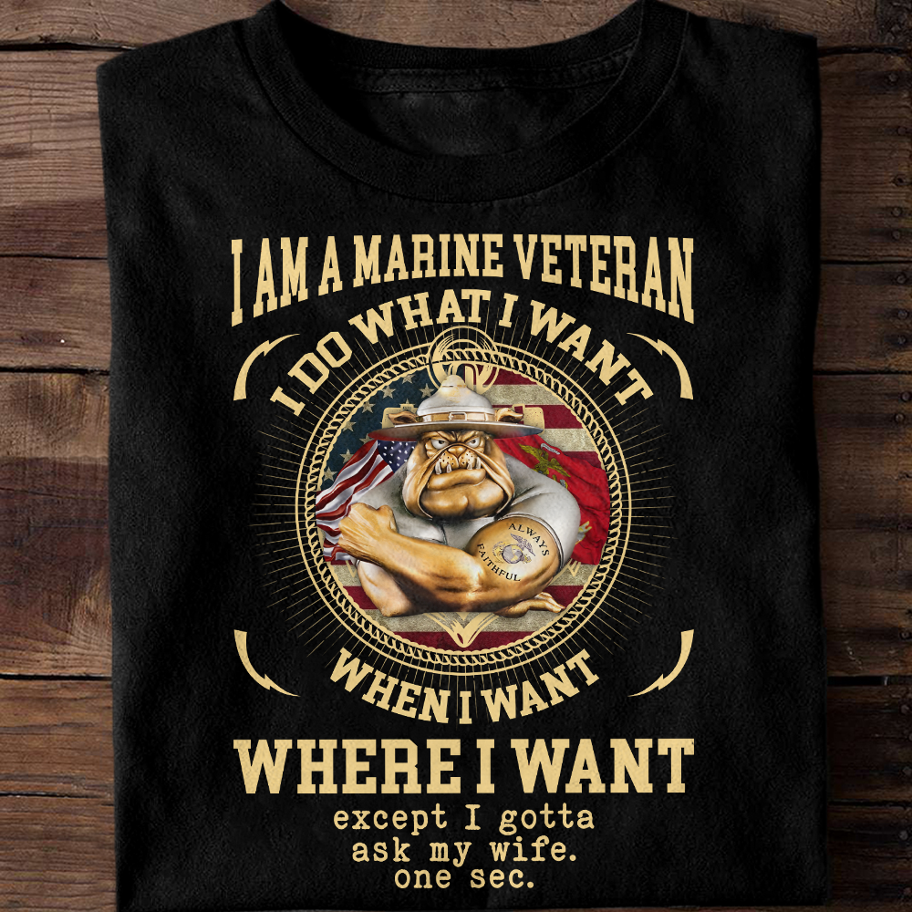 I Am A Marine Veteran Classic T-Shirt