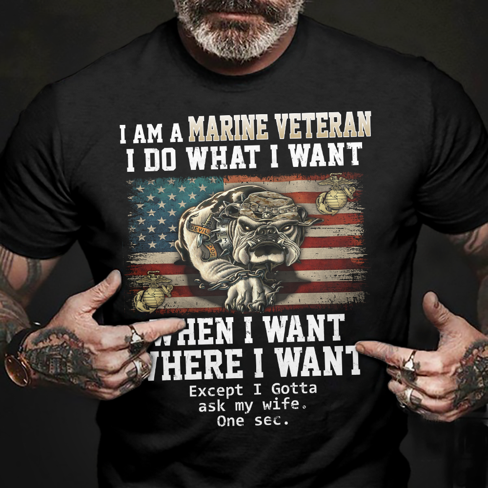 I Am A Marine Veteran Classic T-Shirt